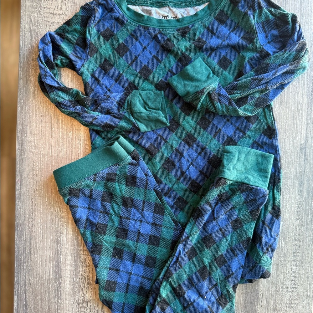 Little Sleepies Emerald Plaid 2T Holiday PJs